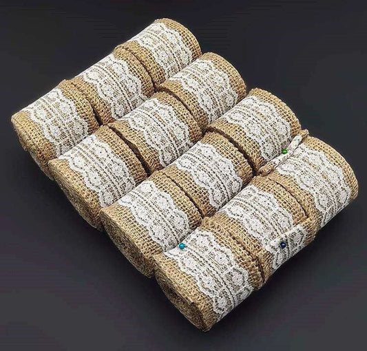 Jute Lace 2m, 12pcs Set