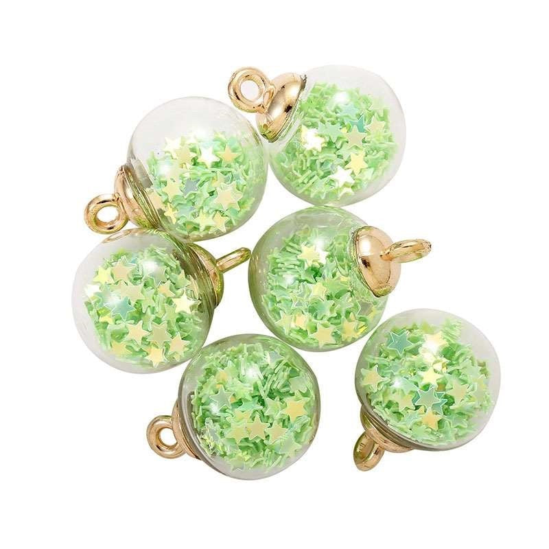 Glass Ball Pendants 21x16mm
