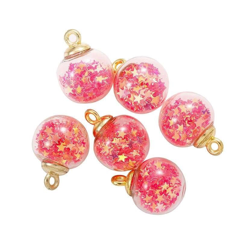 Glass Ball Pendants 21x16mm
