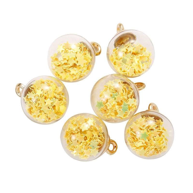 Glass Ball Pendants 21x16mm