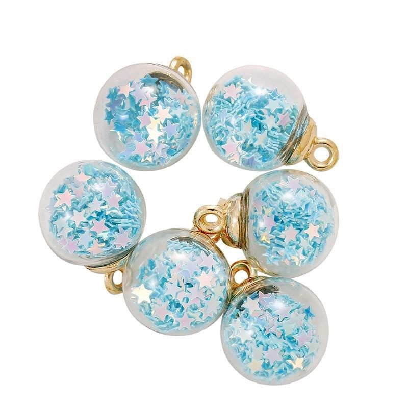 Glass Ball Pendants 21x16mm