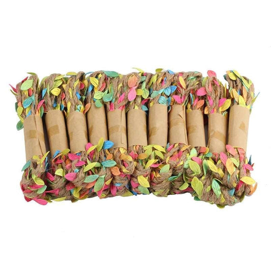 Jute Leaf Thread 3m, Multicolor, 12pcs Set