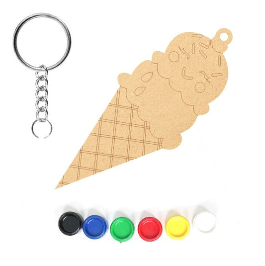 DIY MDF Keychain - Ice Cream