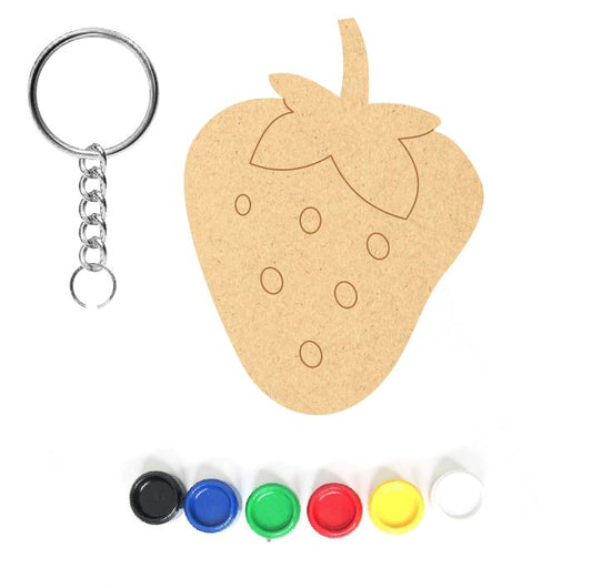 DIY MDF Keychain - Stawberry