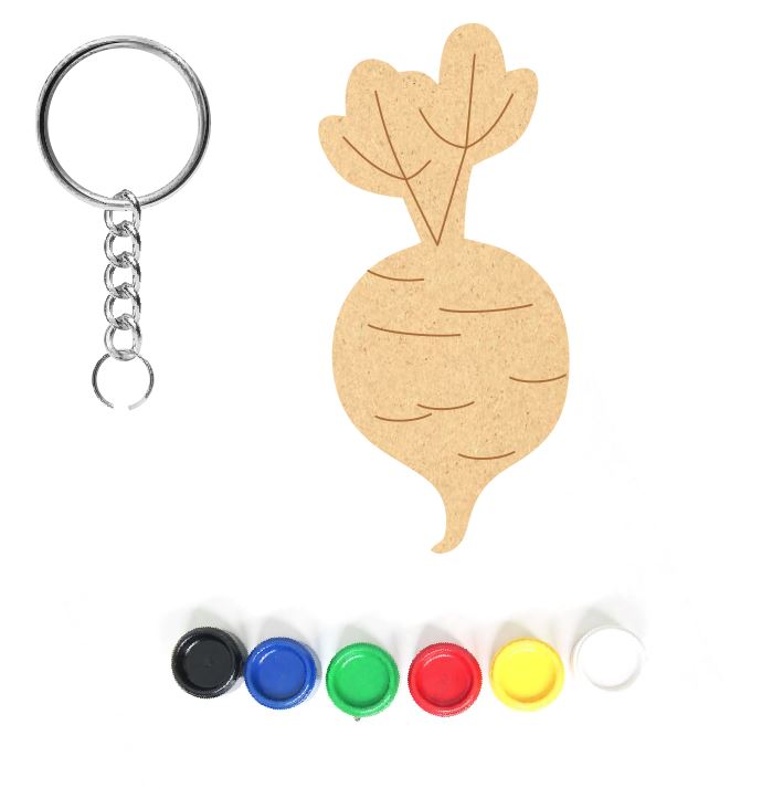 DIY MDF Keychain - Beetroot