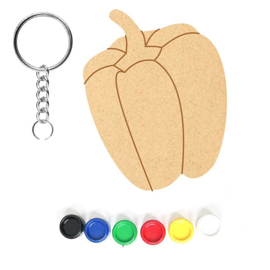 DIY MDF Keychain - Bell Pepper