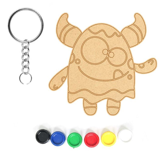 DIY MDF Keychain - Cute Monster