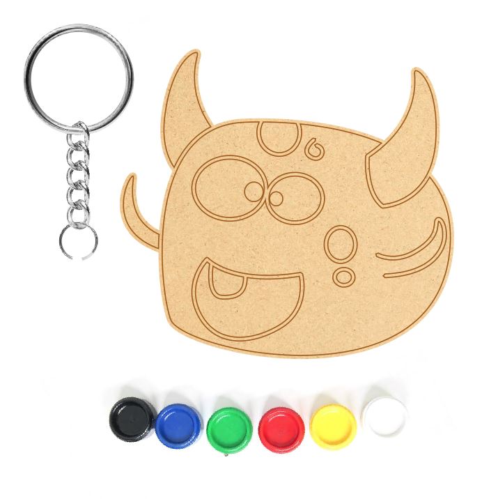 DIY MDF Keychain - Cute Monster 2