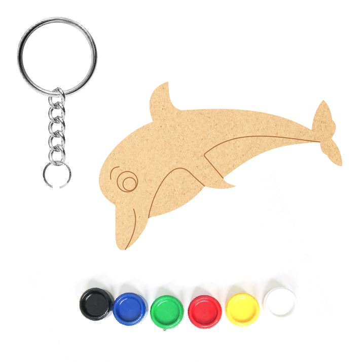 DIY MDF Keychain - Dolphin