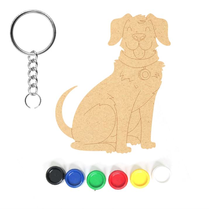 DIY MDF Keychain - Dog