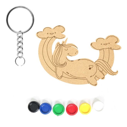 DIY MDF Keychain - Unicorn 4