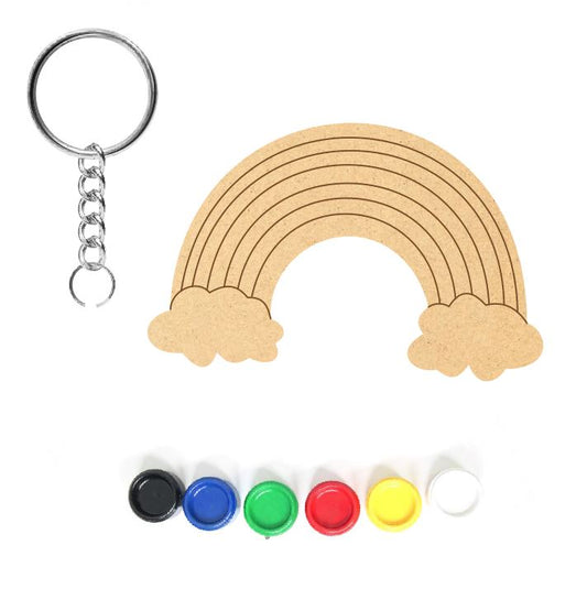 DIY MDF Keychain - Rainbow