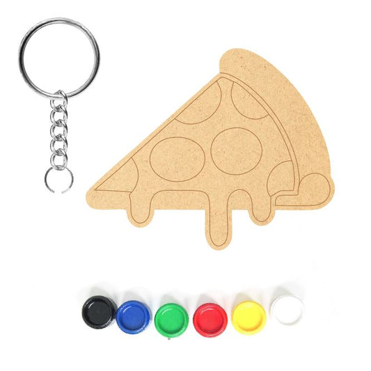 DIY MDF Keychain - Pizza