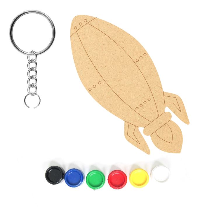 DIY MDF Keychain - Rocket 2