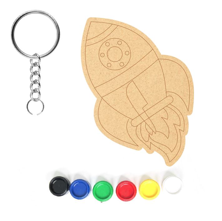DIY MDF Keychain - Rocket 3
