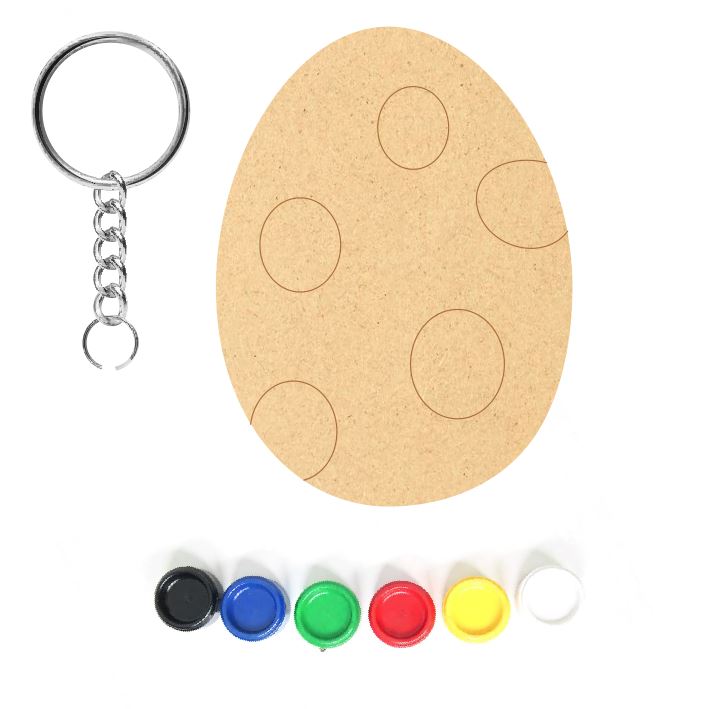 DIY MDF Keychain - Dino Egg