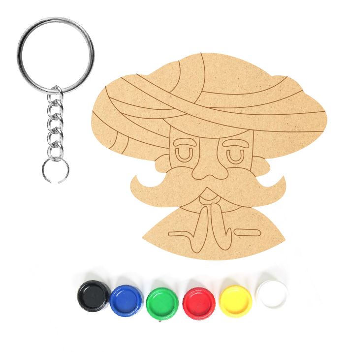 DIY MDF Keychain - Turban 4