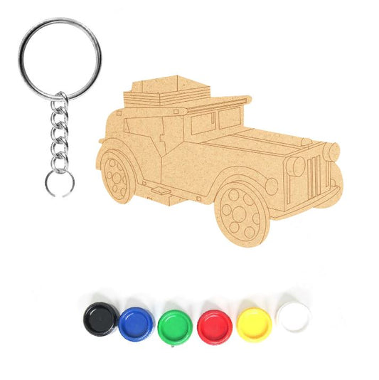 DIY MDF Keychain - Vintage Car