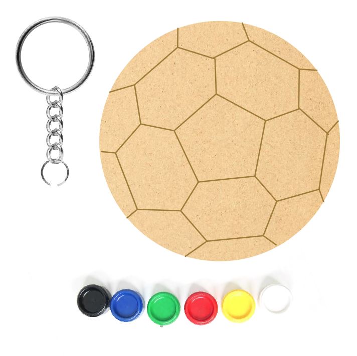 DIY MDF Keychain - Football