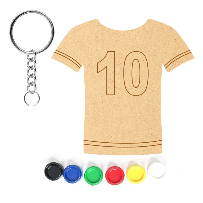 DIY MDF Keychain - Jersey No. 10