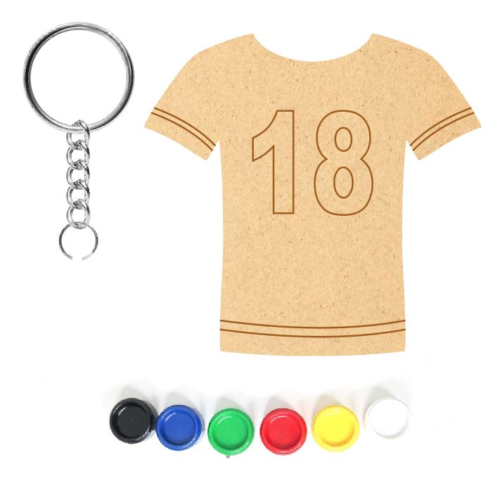 DIY MDF Keychain - Jersey No. 18