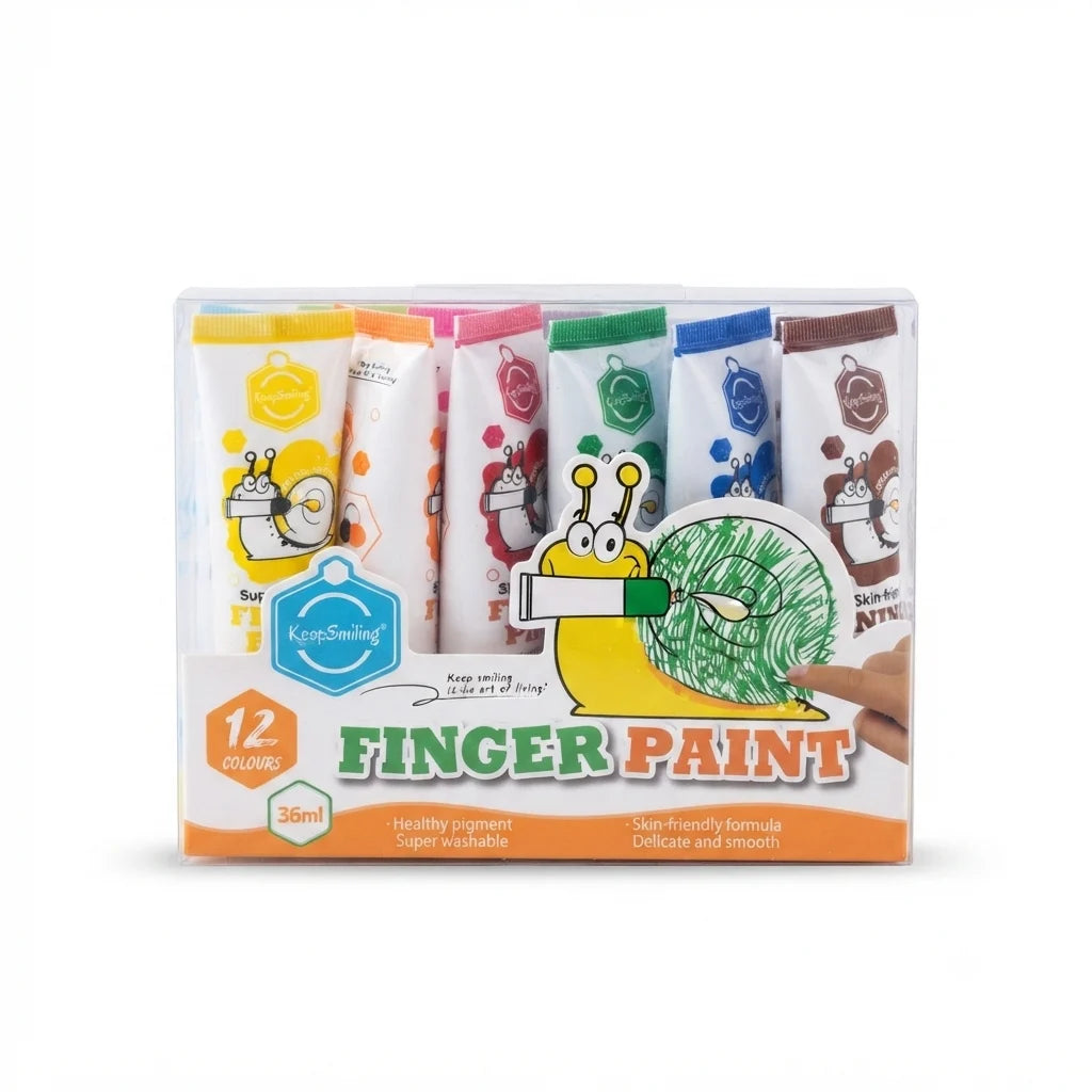 Keep Smiling Finger Paint Set -  12 shades