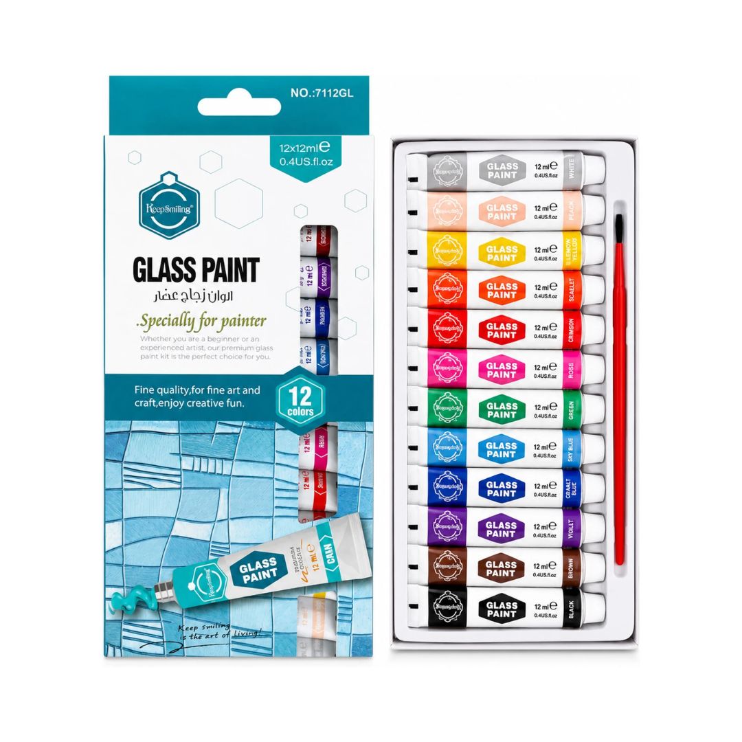 Keep Smiling Glass Tube Colours, 12ml - 12 Shades
