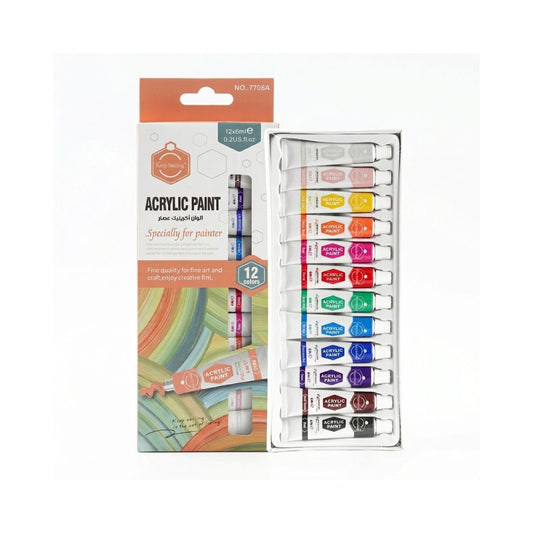 Keep Smiling Tube Acrylic Colours, 12ml - 12 Shades