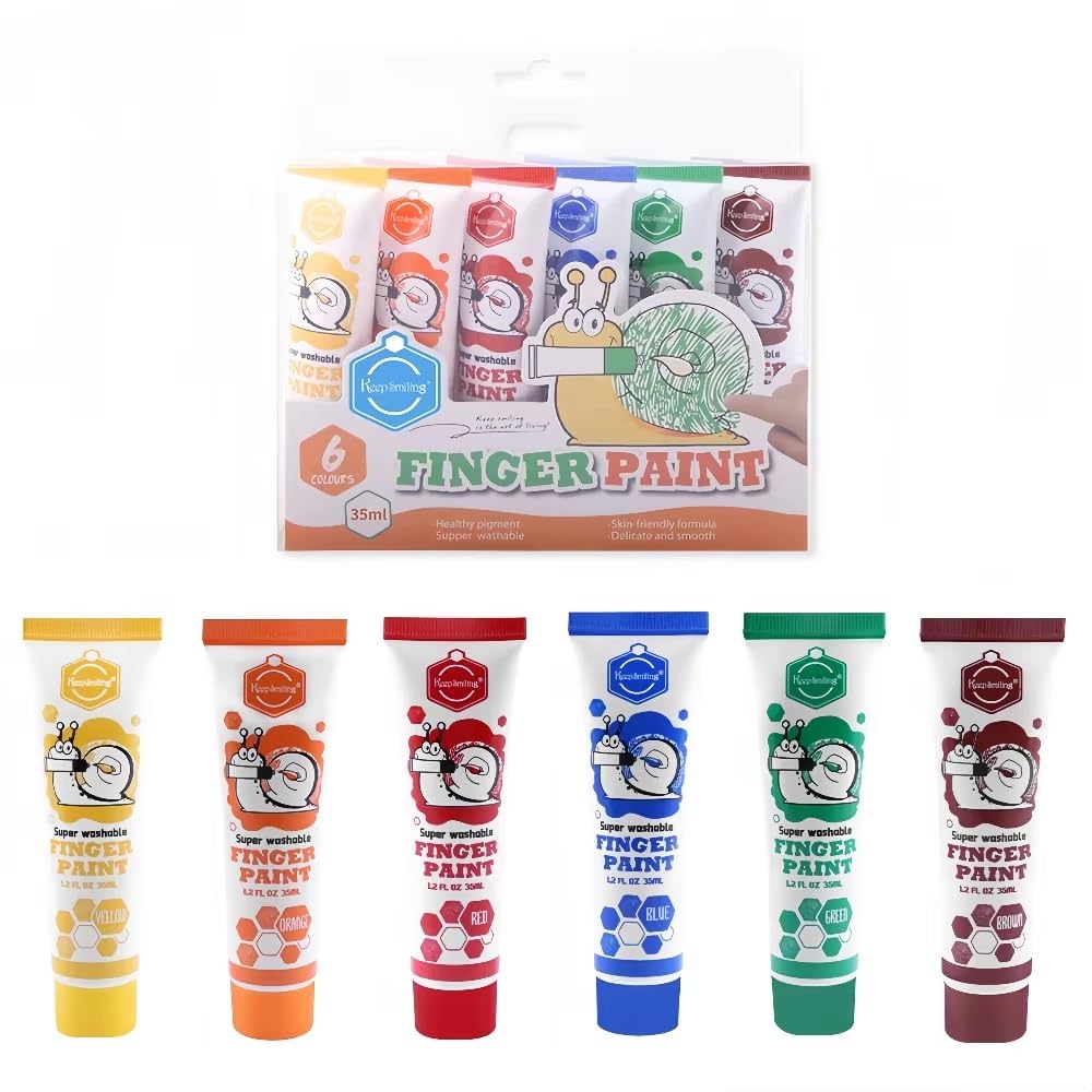 Keep Smiling Finger Paint Set -  12 shades