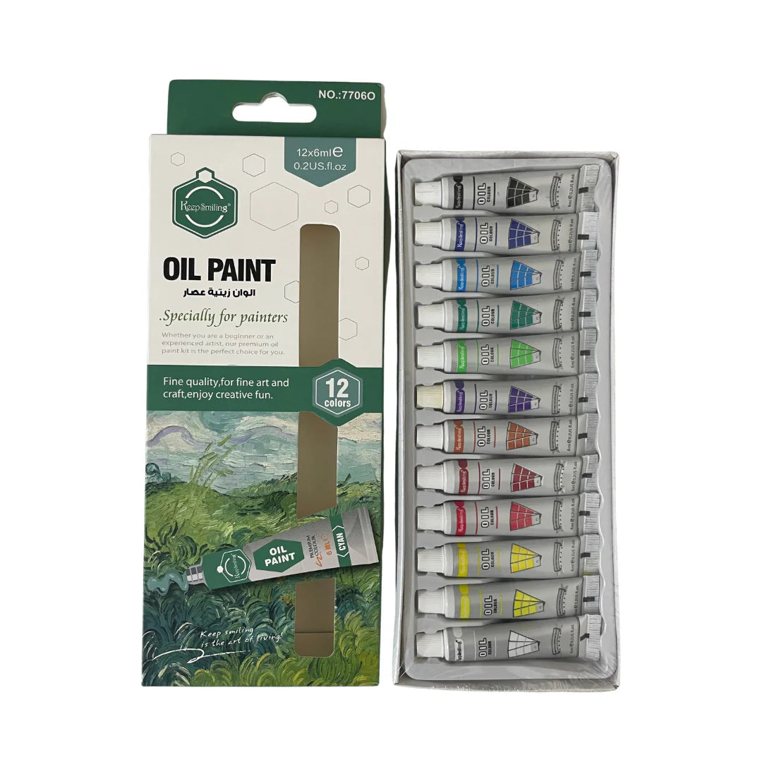 Keep Smiling Oil Paint Tubes, 12ml - 12 Shades