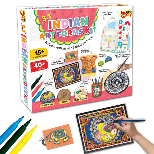Little Berry 3 in 1 Indian Art Forms Kit