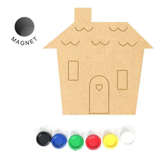 DIY MDF Fridge Magnet - House