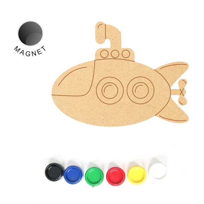 DIY MDF Fridge Magnet - Submarine