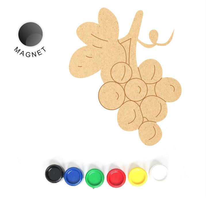 DIY MDF Fridge Magnet - Grapes