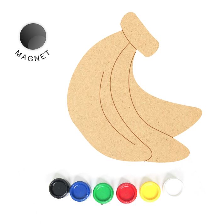 DIY MDF Fridge Magnet - Bananas