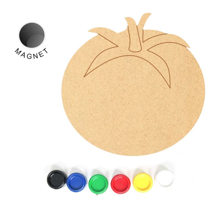 DIY MDF Fridge Magnet - Tomato