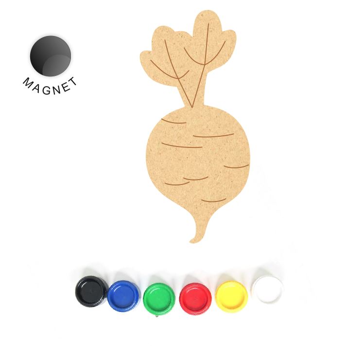 DIY MDF Fridge Magnet - Beetroot