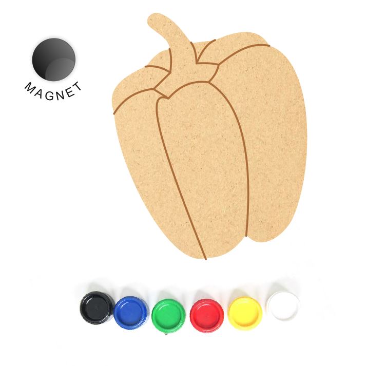 DIY MDF Fridge Magnet - Bell Pepper