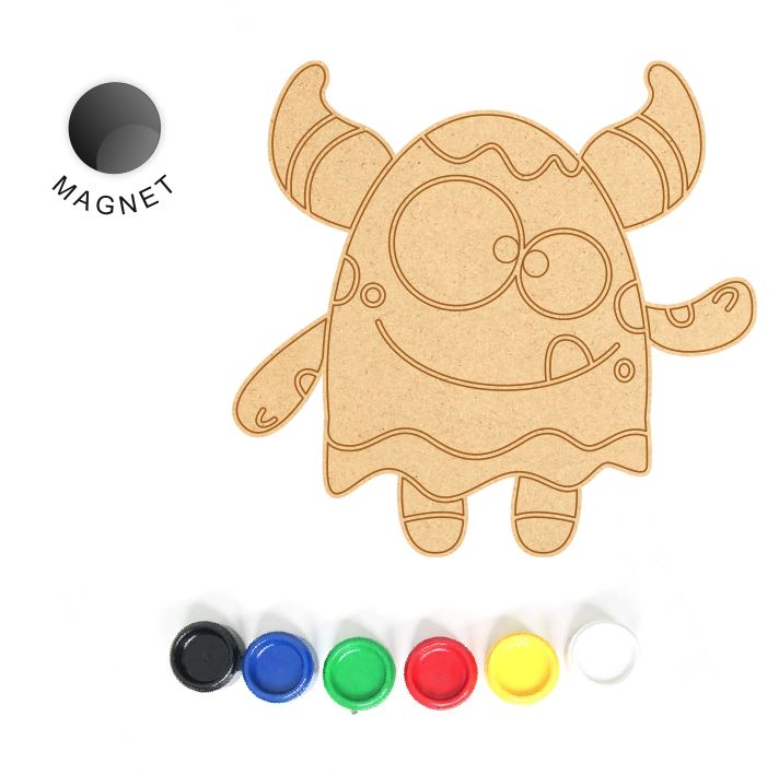 DIY MDF Fridge Magnet - Cute Monster