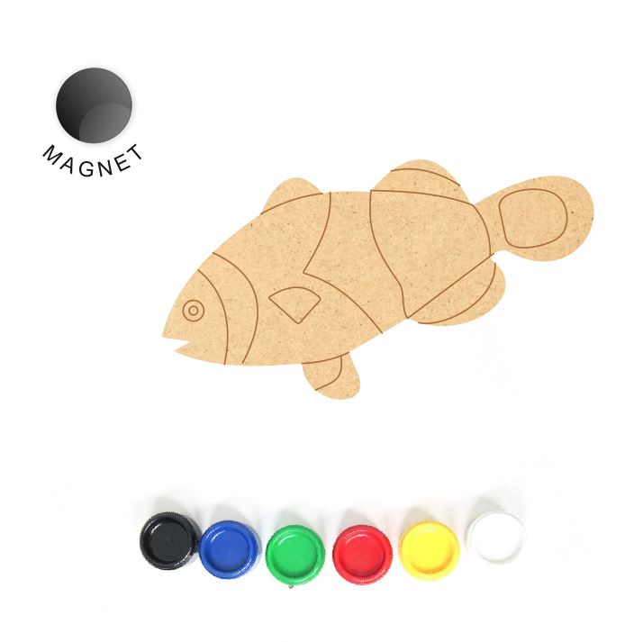 DIY MDF Fridge Magnet - Fish