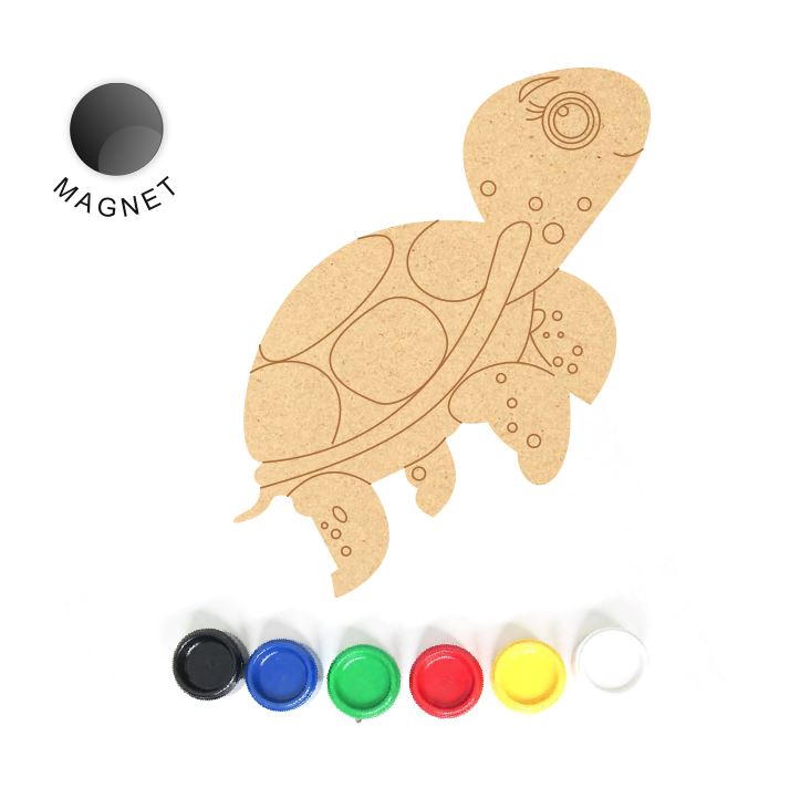 DIY MDF Fridge Magnet - Turtle