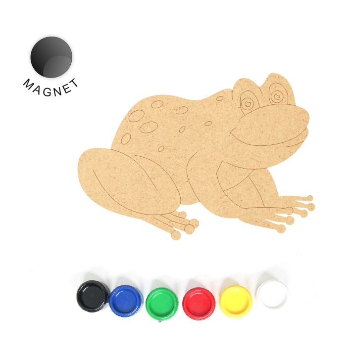 DIY MDF Fridge Magnet - Frog