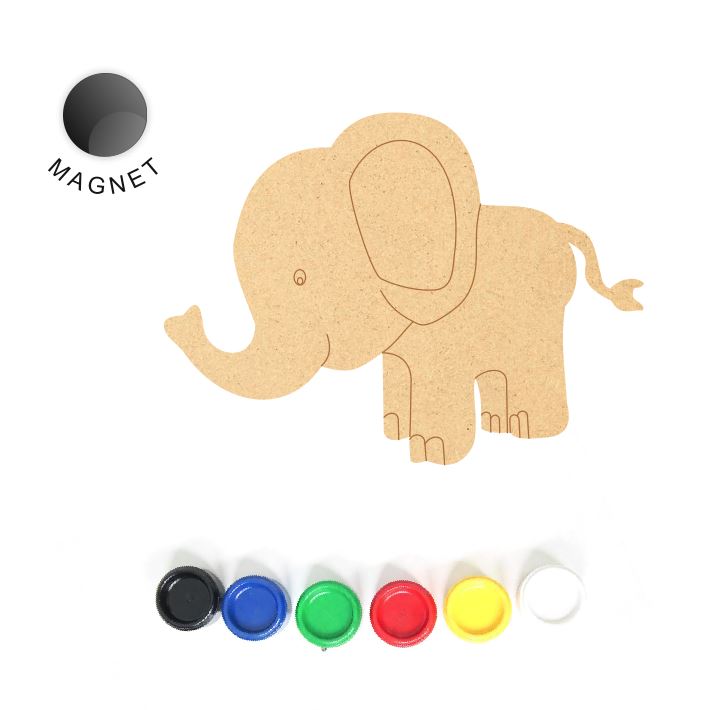 DIY MDF Fridge Magnet - Baby Elephant