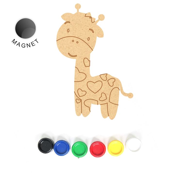 DIY MDF Fridge Magnet - Giraffe