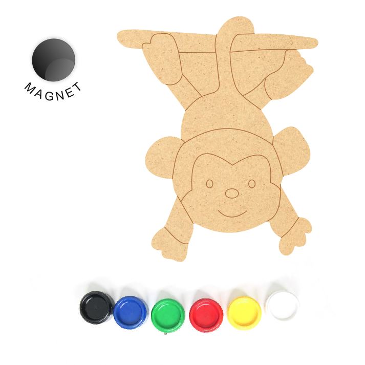 DIY MDF Fridge Magnet - Monkey