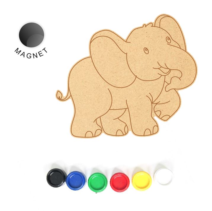 DIY MDF Fridge Magnet - Baby Elephant 3