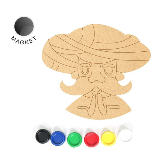 DIY MDF Fridge Magnet - Turban 4