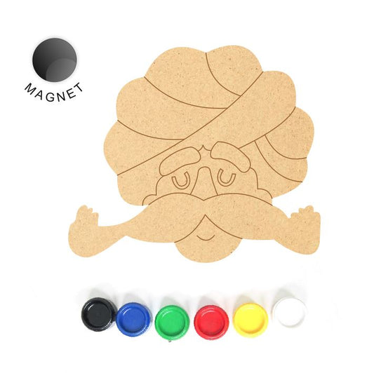 DIY MDF Fridge Magnet - Turban 6