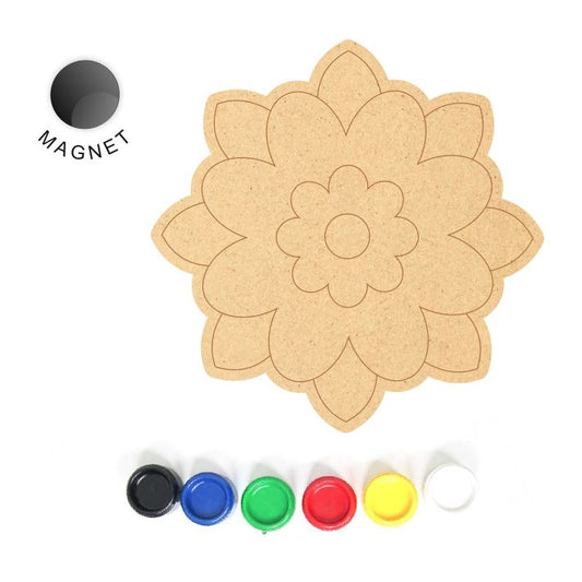 DIY MDF Fridge Magnet - Flower