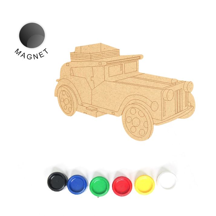 DIY Vintage Car Fridge Magnet Kit for Kids